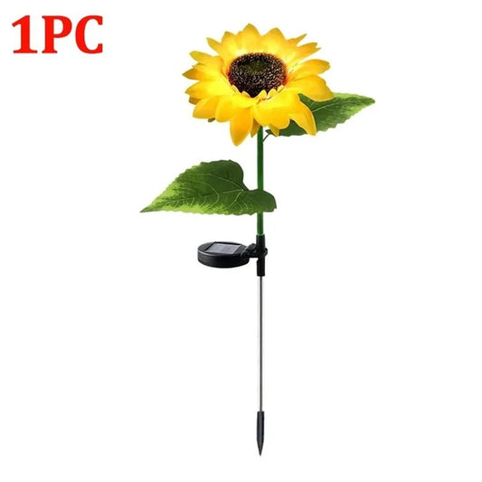 Solar Sunflower Lights Garden Stake Outdoor - Lapsa